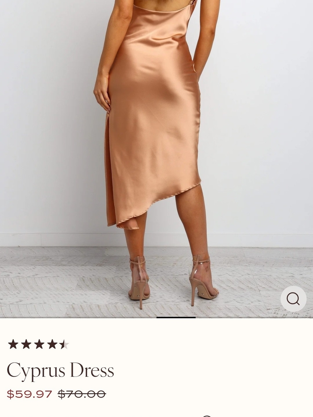 Petal And Pup Cyprus Satin High-Low Skirt in Copper